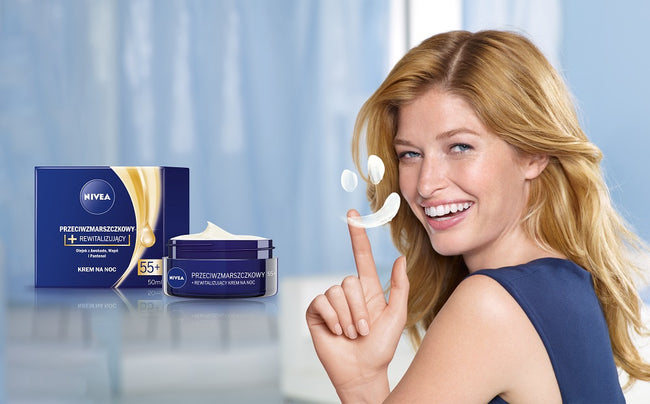 Nivea Beautiful Age zestaw przeciwzmarszczkowy krem rewitalizujący 55+ na dzień 50ml + przeciwzmarszczkowy krem rewitalizujący na noc 55+ 50ml + płyn micelarny do cery wrażliwej i nadwrażliwej 200ml