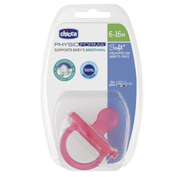Chicco PhysioForma smoczek silikonowy uspokajający Soft 6-16m Różowy 1szt