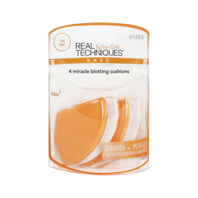 Real Techniques 4 Miracle Blotting Cushions gąbki do makijażu 4szt.