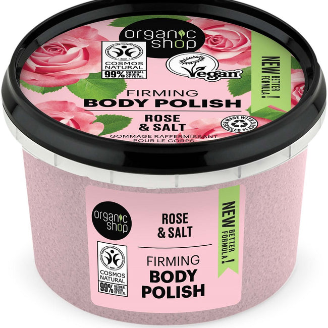 Organic Shop Firming Body Polish ujędrniająca pasta do ciała Rose & Salt 250ml