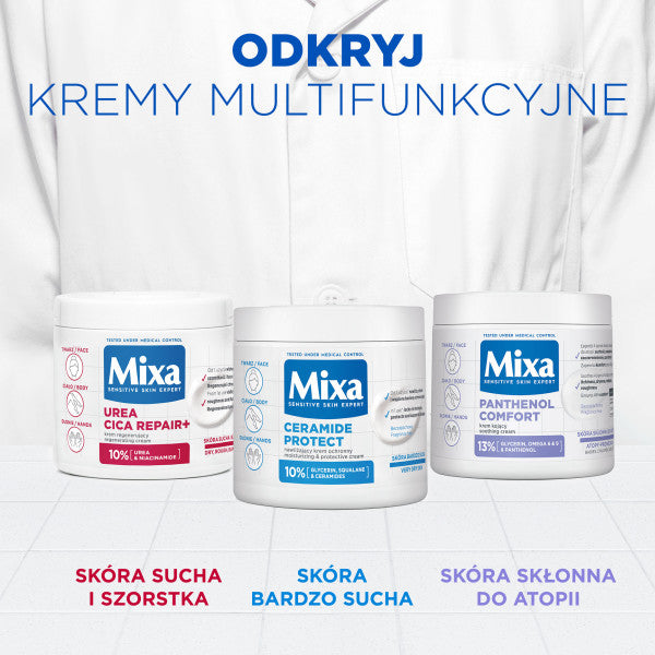 MIXA Ceramide Protect nawilżający krem ochronny do twarzy dłoni i ciała 400ml