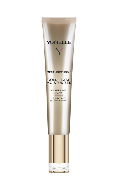 Yonelle Metamorphosis Gold Flash Moisturizer Champagne Glow rozświetlający nawilżacz ze złotymi drobinkami 25ml