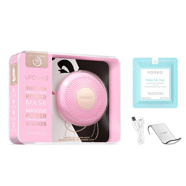 Foreo Ufo Mini 2 urządzenie soniczne przyspieszające działanie maseczki Pearl Pink