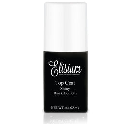 Elisium Top Coat Shiny top do lakierów hybrydowych Black Confetti 9g