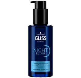 Gliss Night Elixir Moisture nawilżająca kuracja na noc bez spłukiwania do włosów normalnych i suchych 100ml