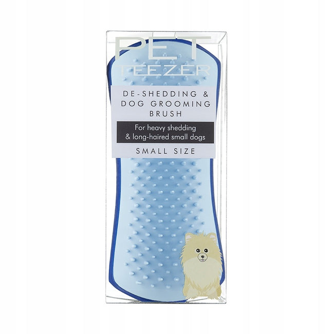 Pet Teezer Small De-shedding Dog Grooming Brush szczotka do wyczesywania podszerstka Blue