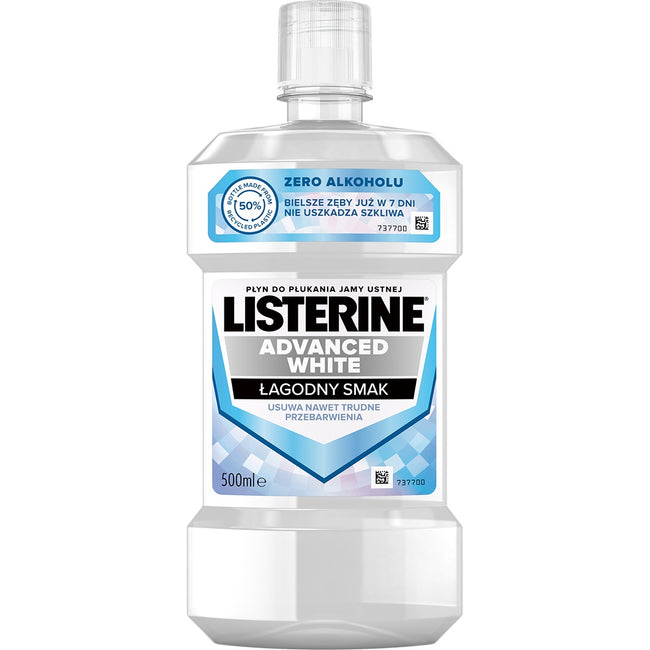 Listerine Advanced White płyn do płukania jamy ustnej Mild Taste 500ml