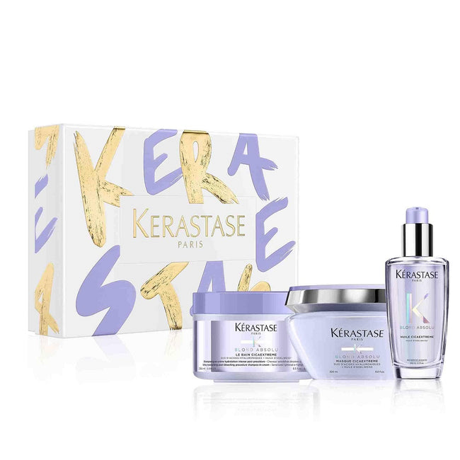 Kerastase Blond Absolu Cicaextreme zestaw kąpiel do włosów w kremie 250ml + maska do włosów 200ml + olejek do włosów 100ml