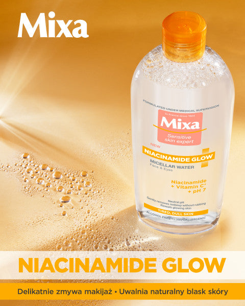MIXA Niacinamide Glow płyn micelarny z niacynamidem i witaminą C 400ml