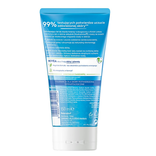 Nivea Odświeżający żel do mycia twarzy cera normalna i mieszana 150ml