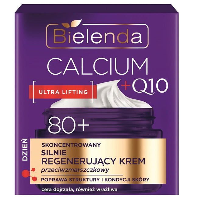 Bielenda Calcium + Q10 skoncentrowany silnie regenerujący krem przeciwzmarszczkowy na dzień 80+ 50ml