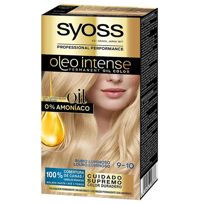 Syoss Oleo Intense farba do włosów trwale koloryzująca z olejkami 9-10 Jasny Blond