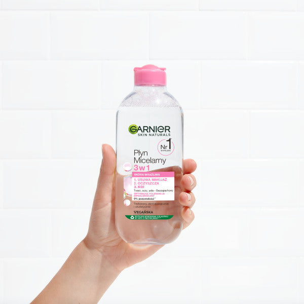 Garnier Skin Naturals płyn micelarny 3w1 skóra wrażliwa 400ml