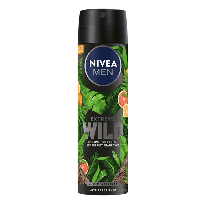 Nivea Men Extreme Wild antyperspirant w spray'u Cedar Wood 150ml
