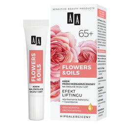 AA Flowers&Oils 65+ Efekt Liftingu krem przeciwzmarszczkowy na okolice oczu i ust 15ml