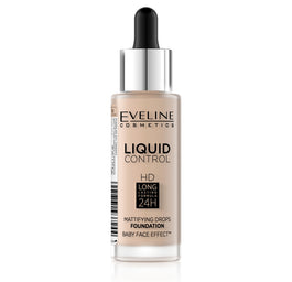 Eveline Cosmetics Liquid Control HD Long Lasting Formula 24H podkład do twarzy z dropperem 010 Light Beige 32ml