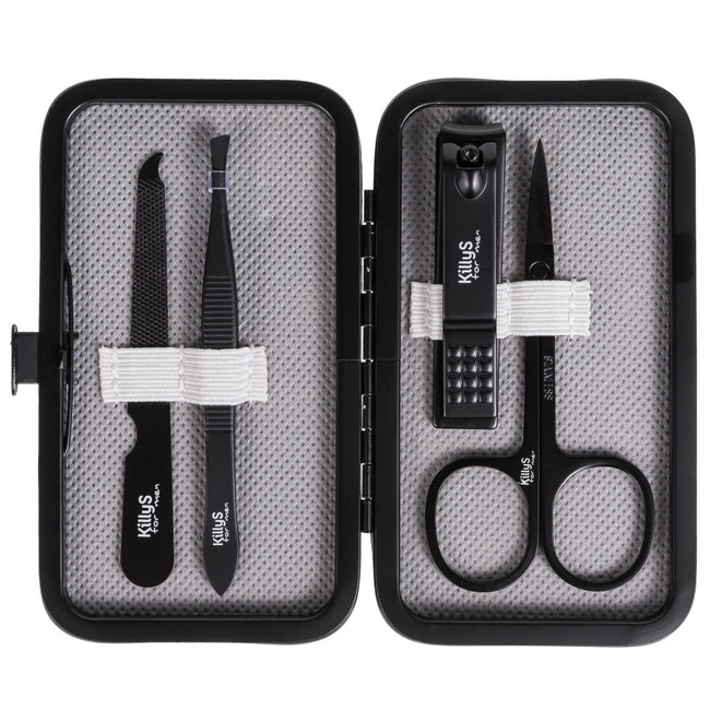 KillyS For Men Accessory Set zestaw nożyczki do paznokci + obcinaczki do paznokci + pilnik do paznokci + pęseta do depilacji