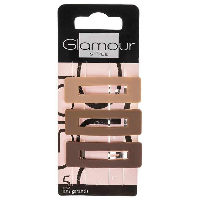 Glamour Spinki do włosów Nude 3szt
