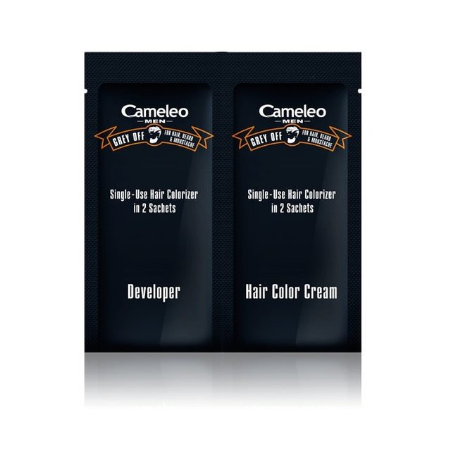 Cameleo Men Grey Off farba do włosów i brody w saszetce 1.0 Czarny 2x15ml