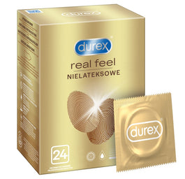 Durex Durex prezerwatywy bez lateksu Real Feel 24 szt bezlateksowe