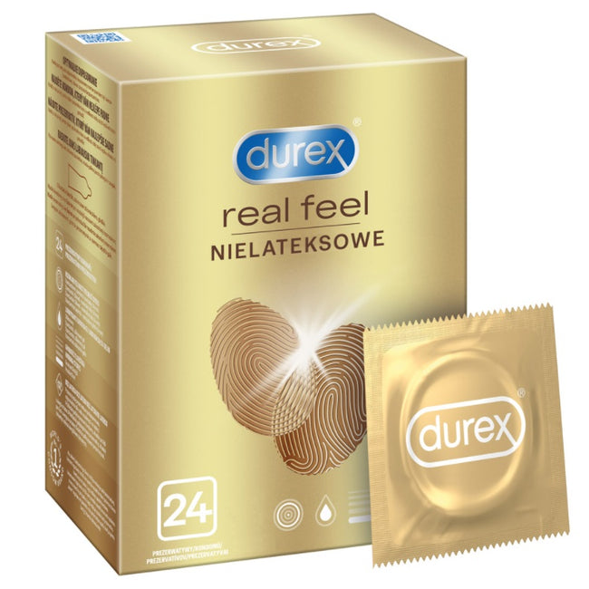 Durex Durex prezerwatywy bez lateksu Real Feel 24 szt bezlateksowe