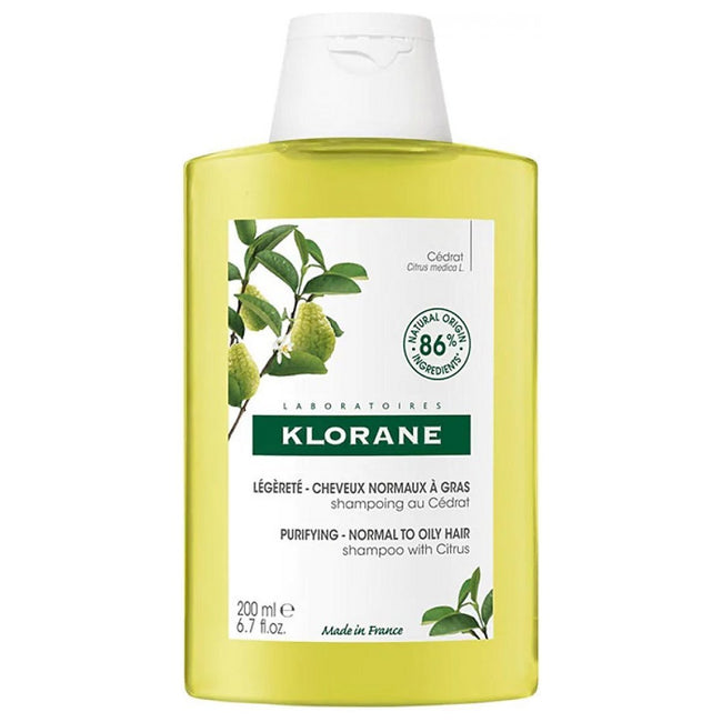 Klorane Purifying Shampoo oczyszczający szampon do włosów z ekstraktem z cytrusów 200ml