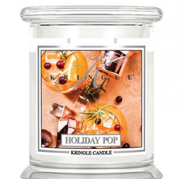 Kringle Candle Średnia świeca zapachowa z dwoma knotami Holiday Pop 411g