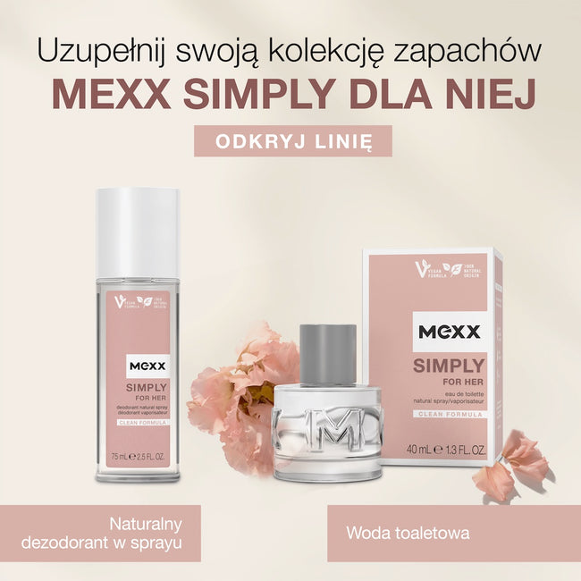Mexx Simply For Her dezodorant w naturalnym sprayu 75ml