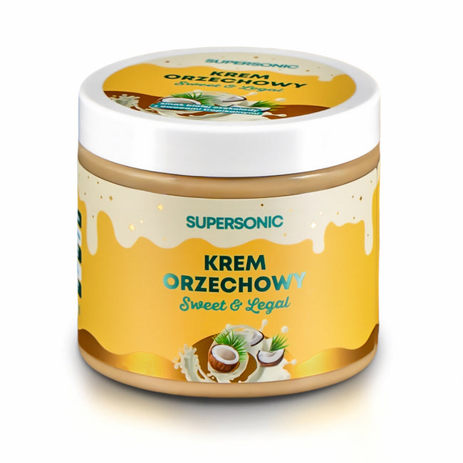 Supersonic Krem orzechowy o smaku białej czekolady z owocami tropikalnymi 160g