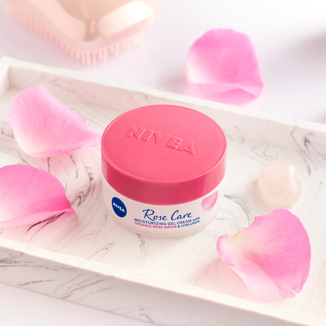 Nivea Rose Touch zestaw nawilżający żel-krem do twarzy 50ml + pianka oczyszczająca do twarzy 150ml + intensywnie nawilżająca maska w płachcie 1szt