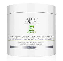 APIS Acne-Stop maska algowa dla cery trądzikowej z bambusem zieloną herbatą i czarnym błotem z Morza Martwego 200g