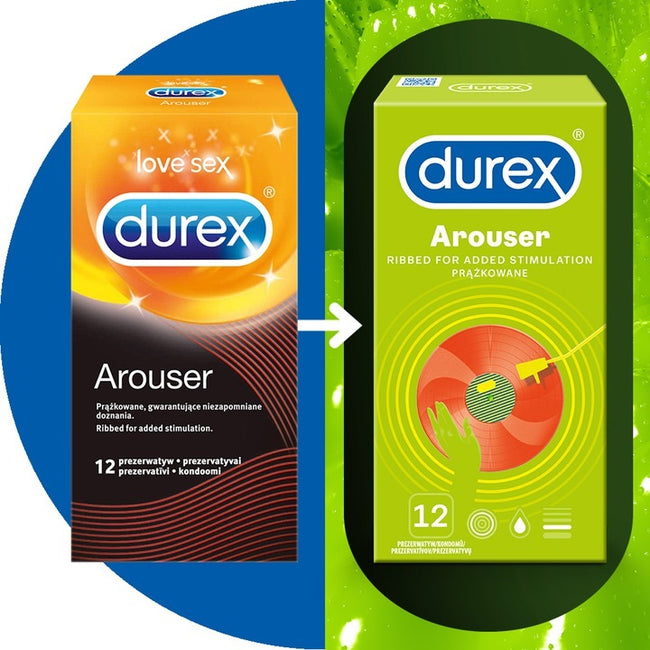 Durex Durex prezerwatywy Arouser 12 szt prążkowane