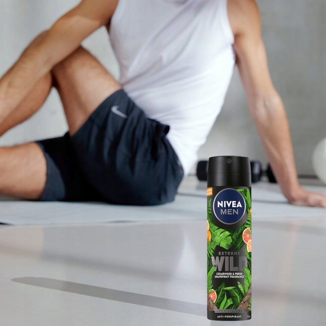Nivea Men Extreme Wild antyperspirant w spray'u Cedar Wood 150ml