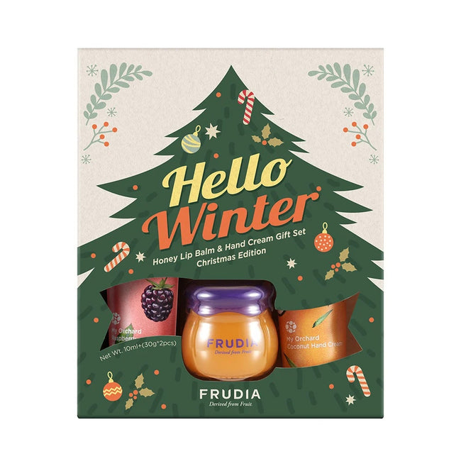 Frudia Hello Winter zestaw balsam do ust 10ml + krem do rąk 2x30ml