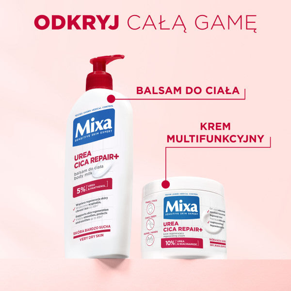 MIXA Urea Cica Repair+ regenerujący krem do twarzy dłoni i ciała 400ml