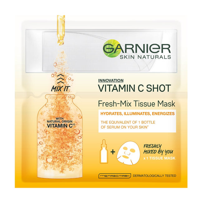 Garnier Fresh-Mix Tissue Mask rozświetlająca maska w płachcie z witaminą C 33g