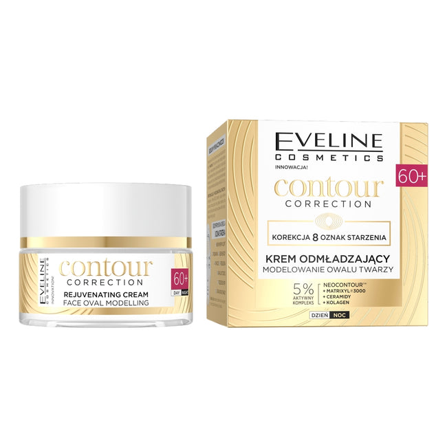 Eveline Cosmetics Contour Correction krem odmładzający modelujący owal twarzy 60+ 50ml
