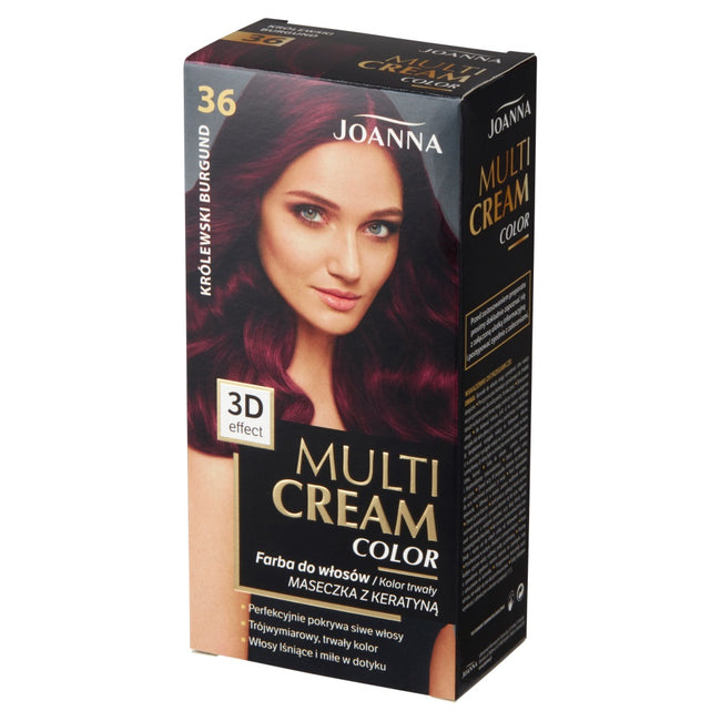 Joanna Multi Cream Color farba do włosów 36 Królewski Burgund
