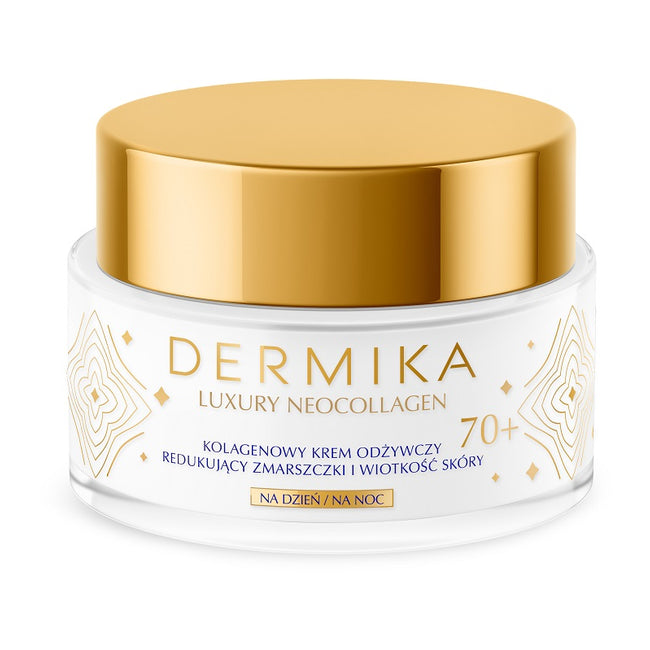 Dermika Luxury Neocollagen 70+ kolagenowy krem odżywczy do redukcji zmarszczek i wiotkości skóry na dzień i na noc 50ml