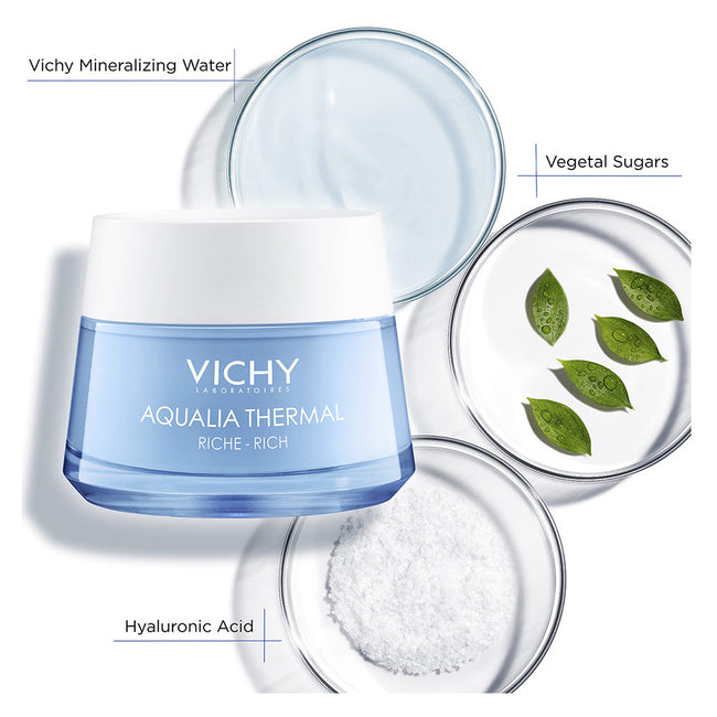 Vichy Aqualia Thermal bogaty krem nawilżający do skóry suchej i bardzo suchej 50ml