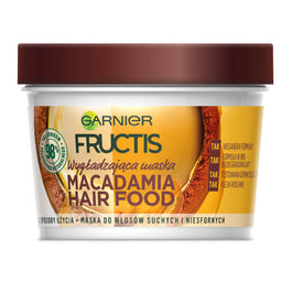 Garnier Fructis Macadamia Hair Food wygładzająca maska do włosów suchych i niesfornych 390ml