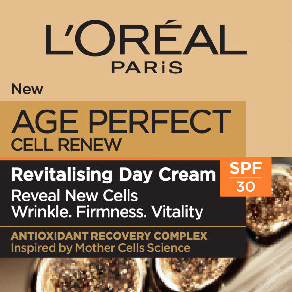 L'Oreal Paris Age Perfect Cell Renew SPF30 rewitalizujący krem przeciwzmarszczkowy na dzień 50ml