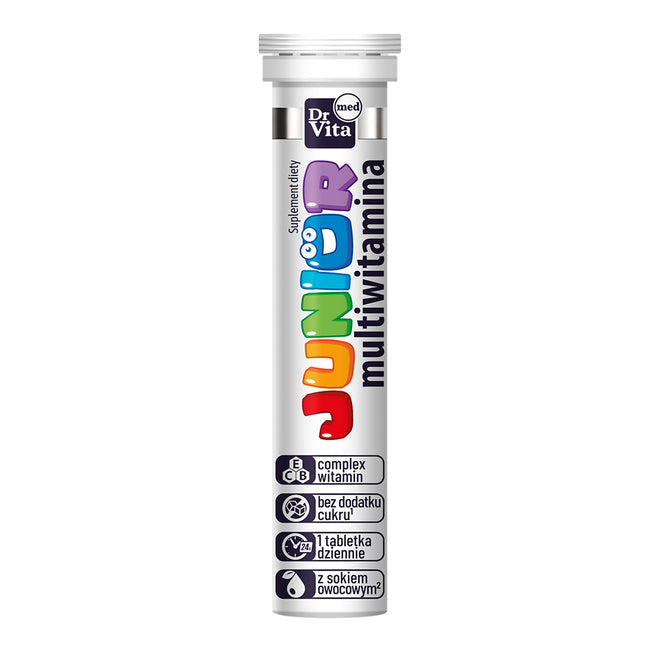 Dr Vita Junior Multiwitamina suplement diety 20 tabletek musujących