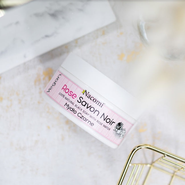 Nacomi Rose Savon Noir różane czarne mydło z wodą różaną 125g