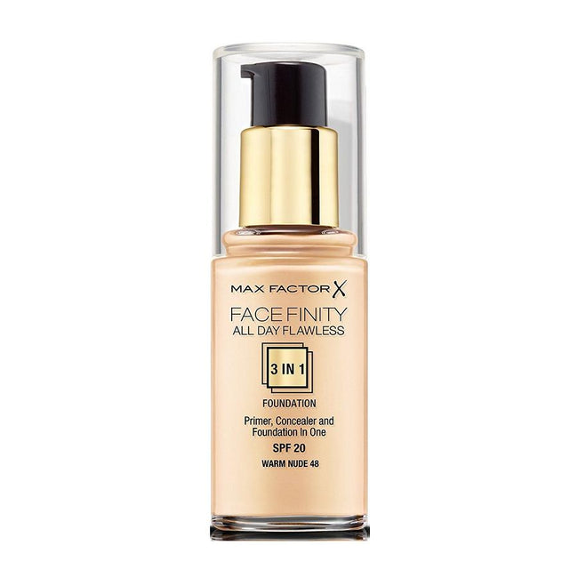 Max Factor Facefinity All Day Flawless 3in1 Foundation podkład do twarzy 48 Warm Nude SPF20 30ml