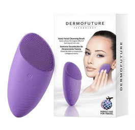 Dermofuture Sonic Facial Cleansing Brush mini szczoteczka soniczna do oczyszczania twarzy fioletowa