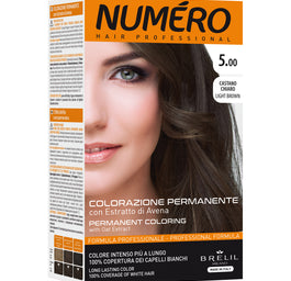 NUMERO Permanent Coloring farba do włosów 5.00 Light Brown 140ml