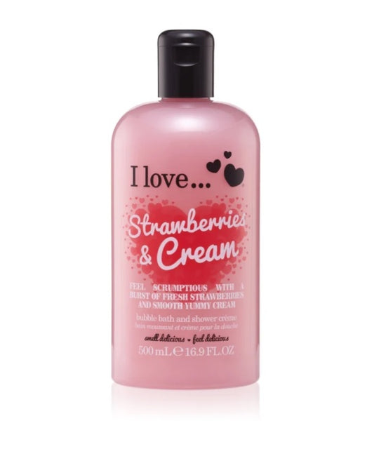 I Love Bath & Shower Creme krem pod prysznic i do kąpieli Raspberry & Cream 500ml