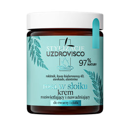 UZDROVISCO Stylizacje krem rozświetlający i nawadniający do twarzy i ciała Rosa w Słoiku 170ml