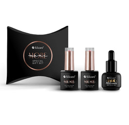 Silcare Mani More Special Gift Set zestaw lakier hybrydowy do paznokci 2x10g + suchy olejek do skórek i paznokci 15ml